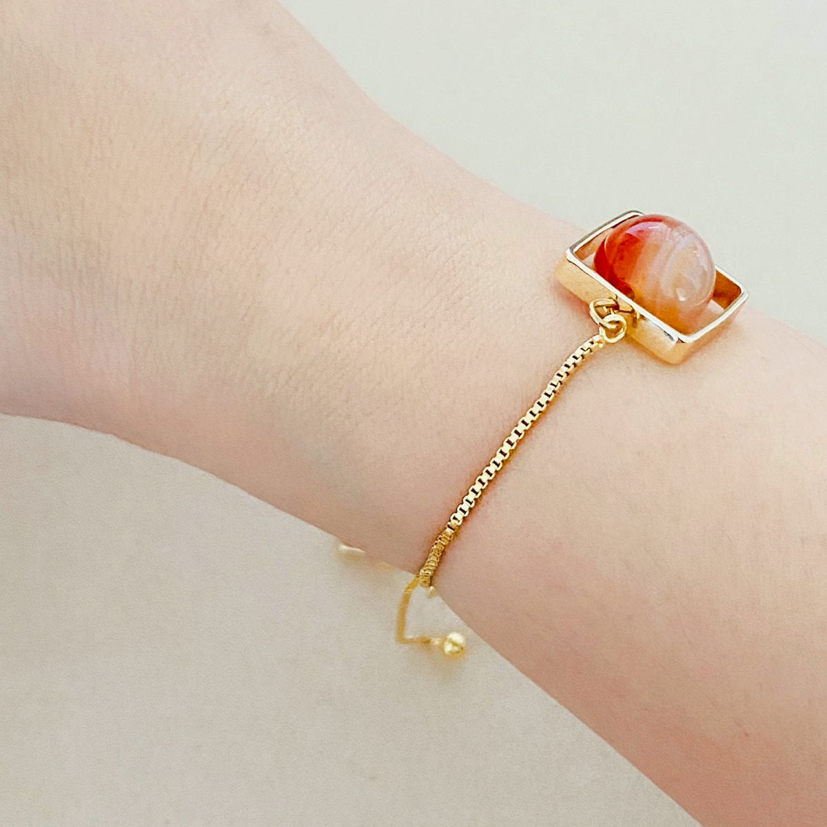 Carnelian La Forma Square Bracelet