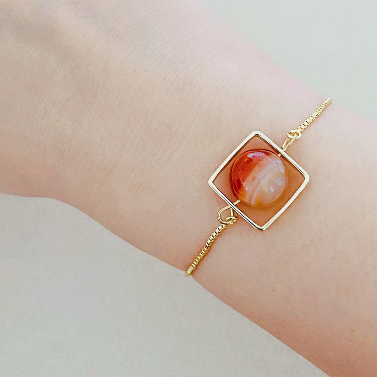 Carnelian La Forma Square Bracelet