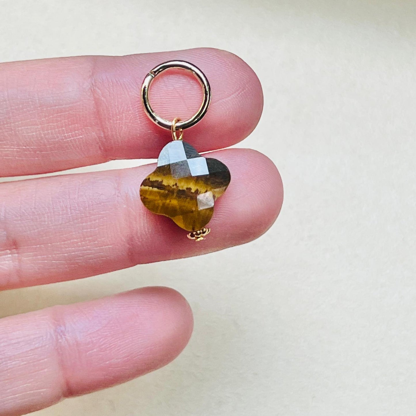 Golden Tigereye Clover Pendant