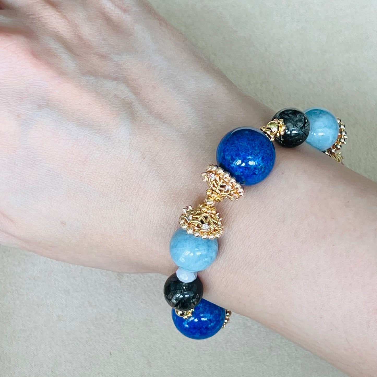 Lapis Lazuli & Aquamarine Bracelet