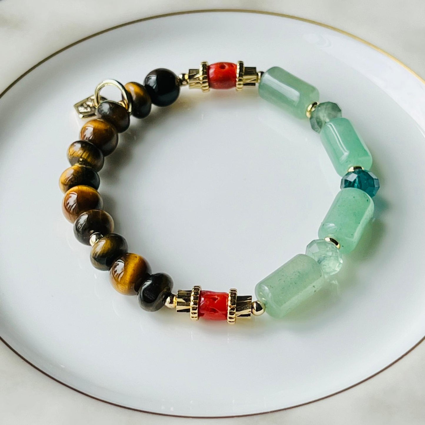 Green Aventurine & Tigereye Bracelet