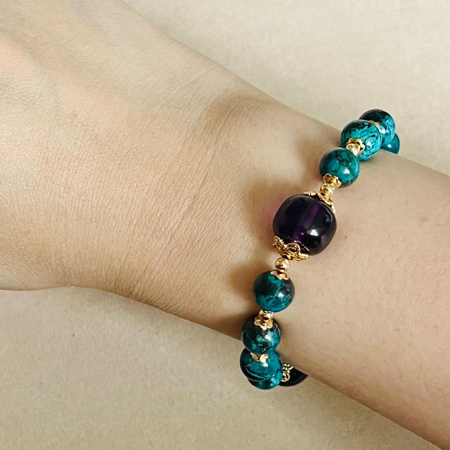 Baby Turquoise & Amethyst Bracelet