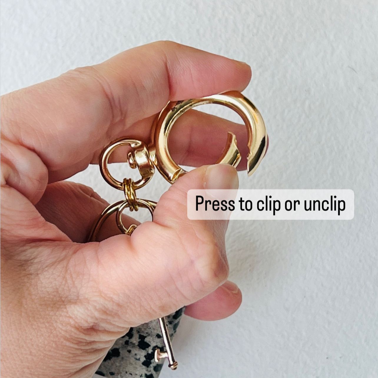Unakite Lock & Key Bag Charm/Key Ring