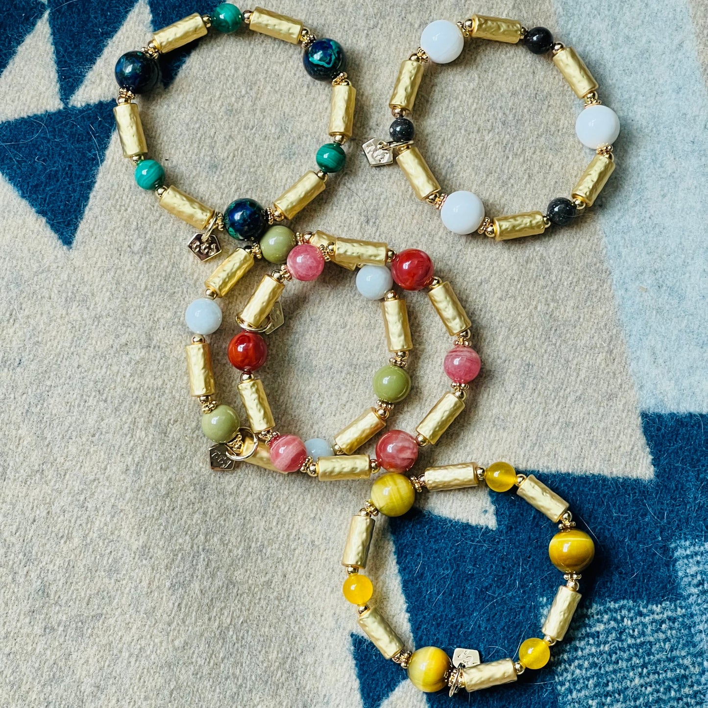 Lucky 6 Azurmalachite & Malachite Bracelet