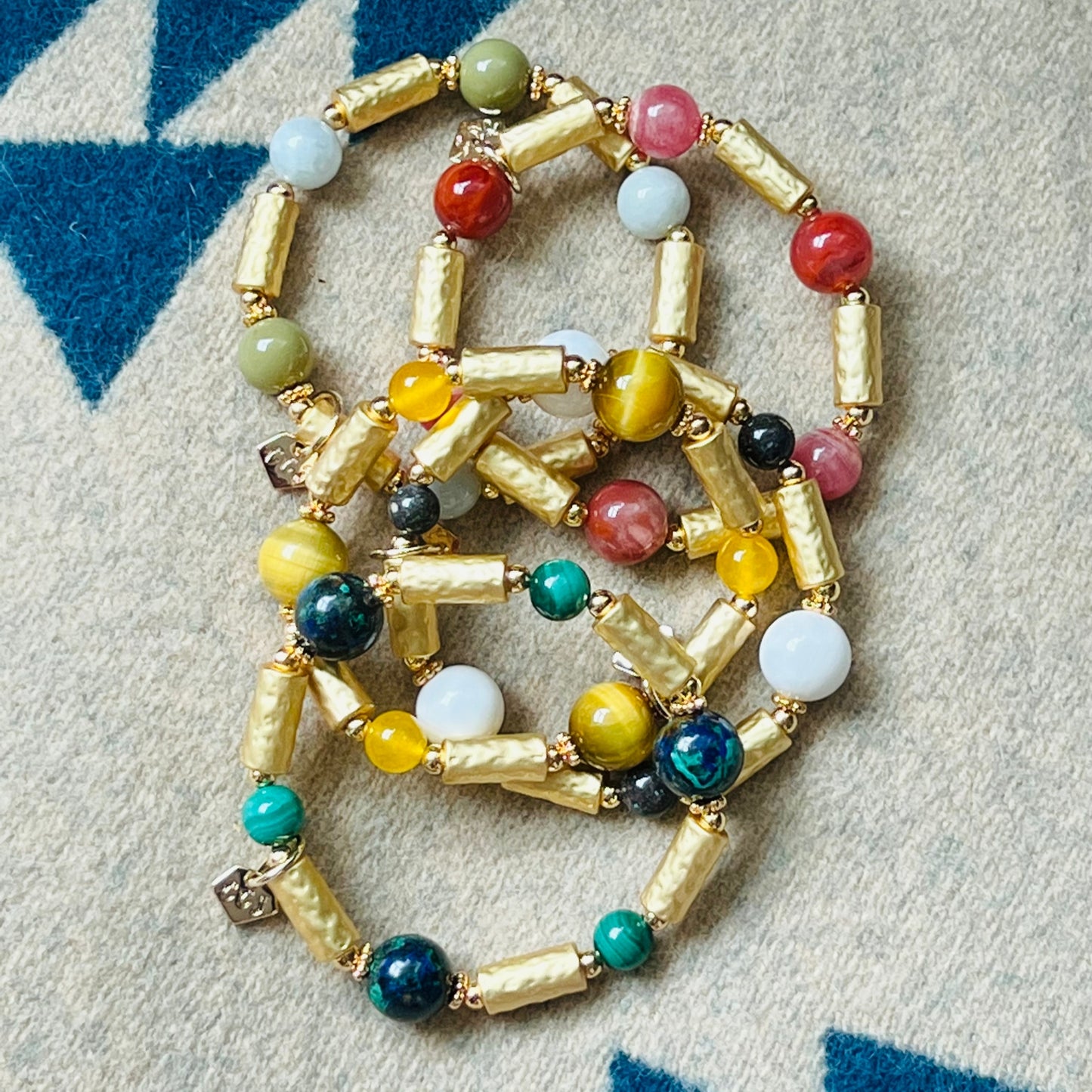Lucky 6 Azurmalachite & Malachite Bracelet