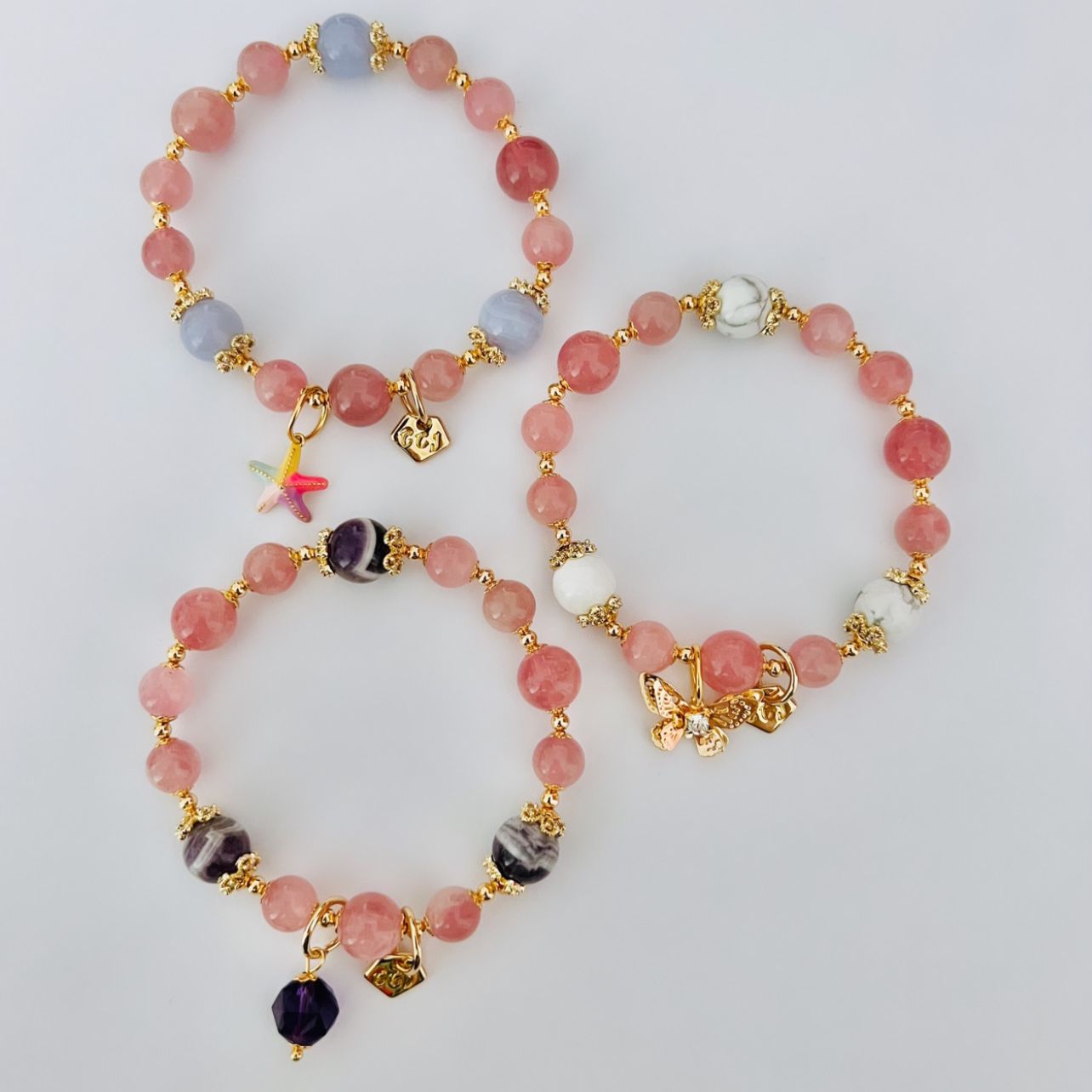 Madagascar Rose Quartz & Howlite Bracelet