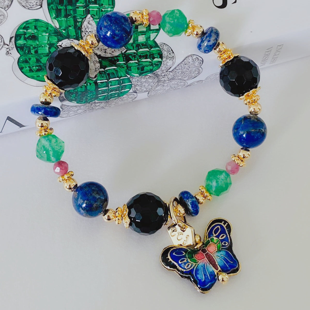 Onyx Butterfly Bracelet