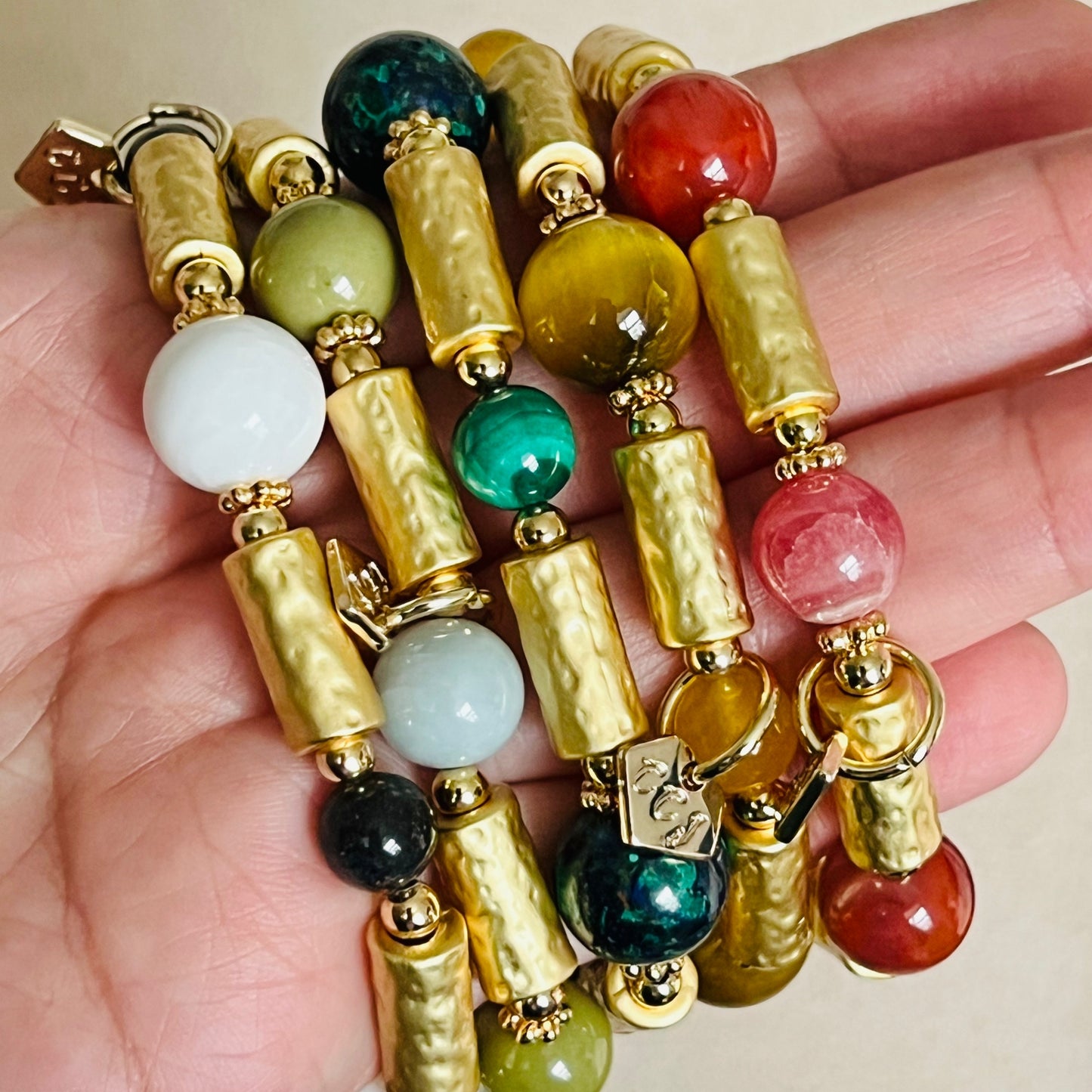 Lucky 6 Azurmalachite & Malachite Bracelet
