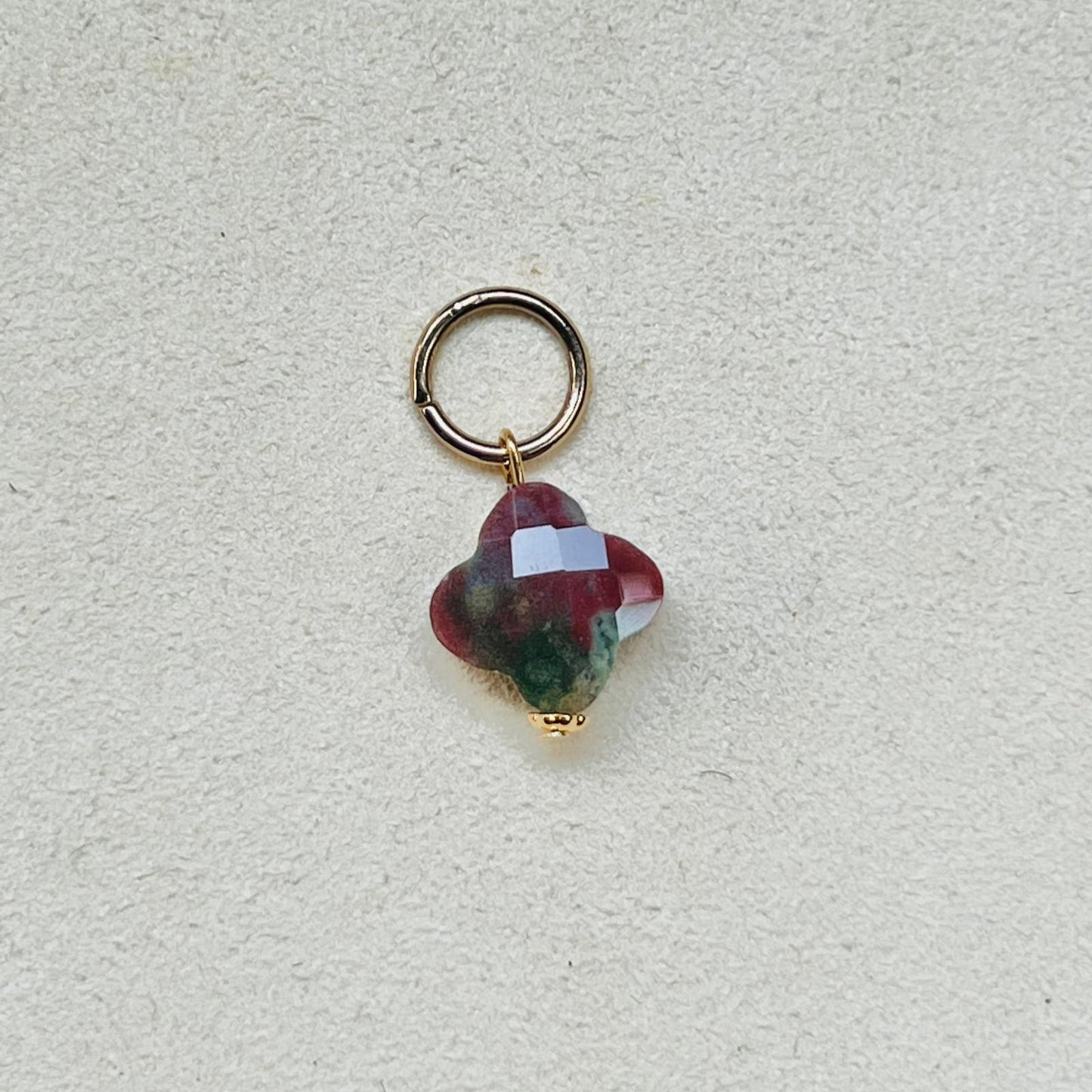 Bloodstone Clover Pendant