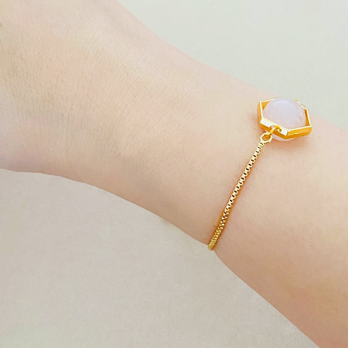 Rose Quartz La Forma Hegaxon Bracelet