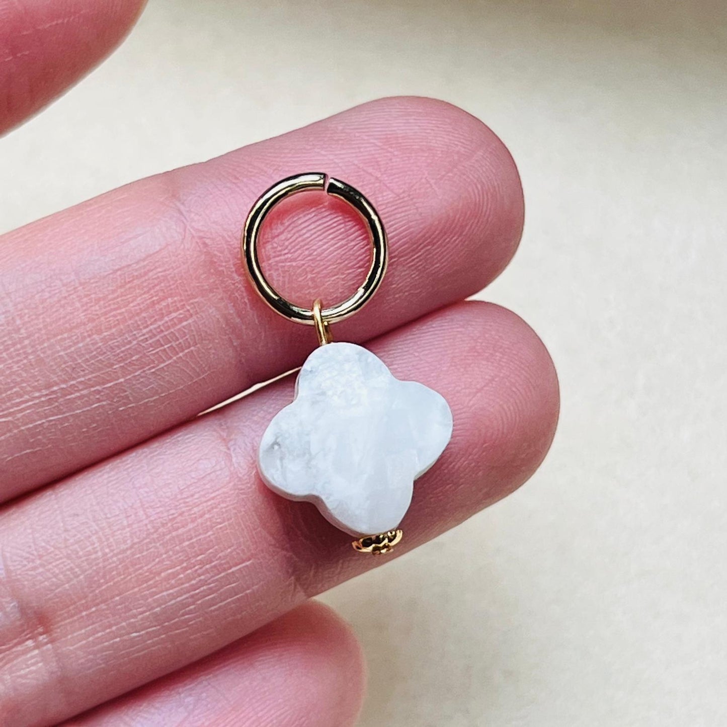 Howlite Clover Pendant