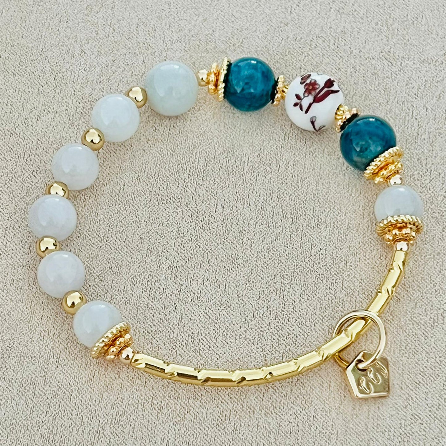 Jade & Blue Apatite Bracelet
