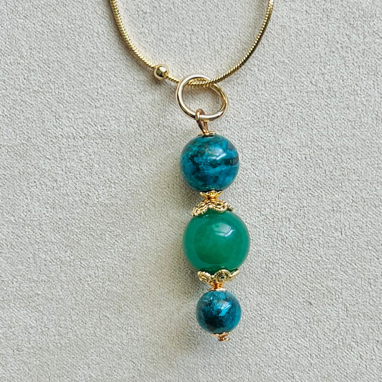 Turquoise & Aventurine Pendant