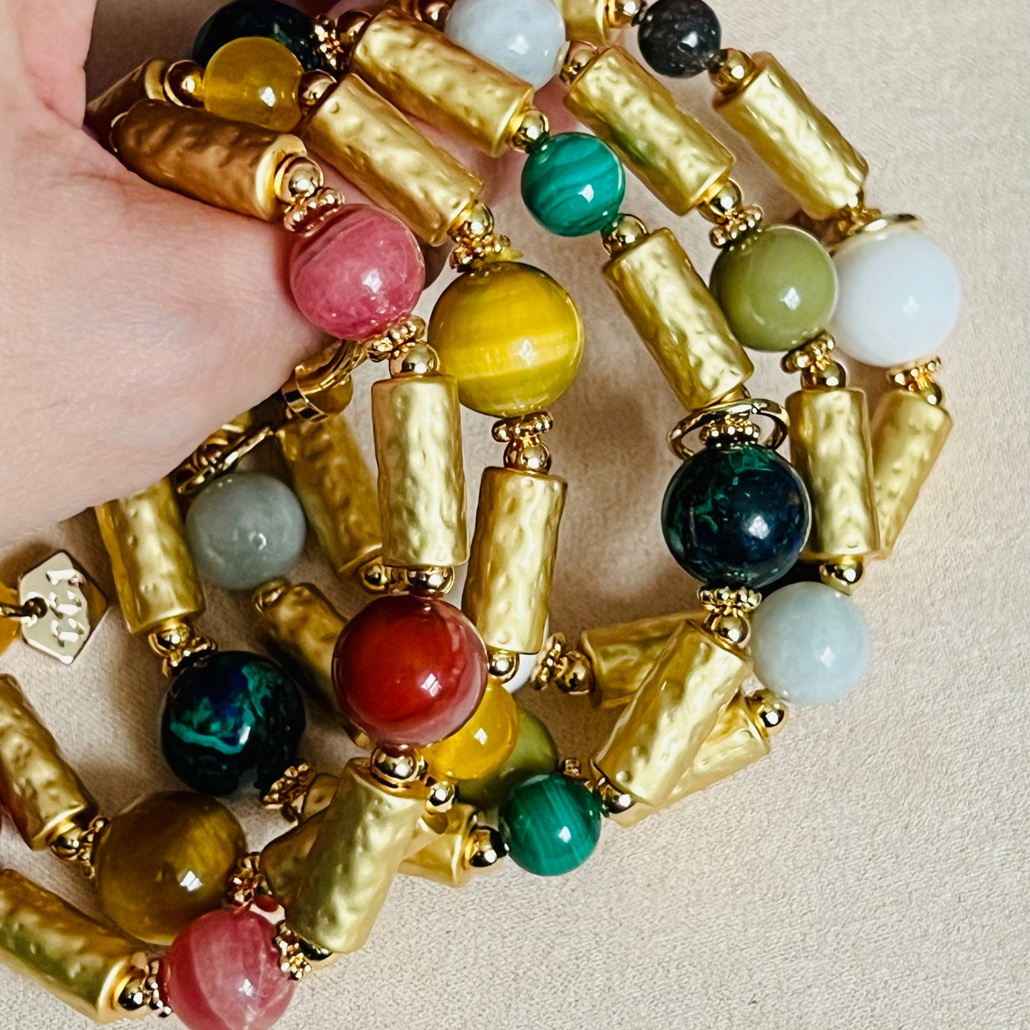 Lucky 6 Azurmalachite & Malachite Bracelet