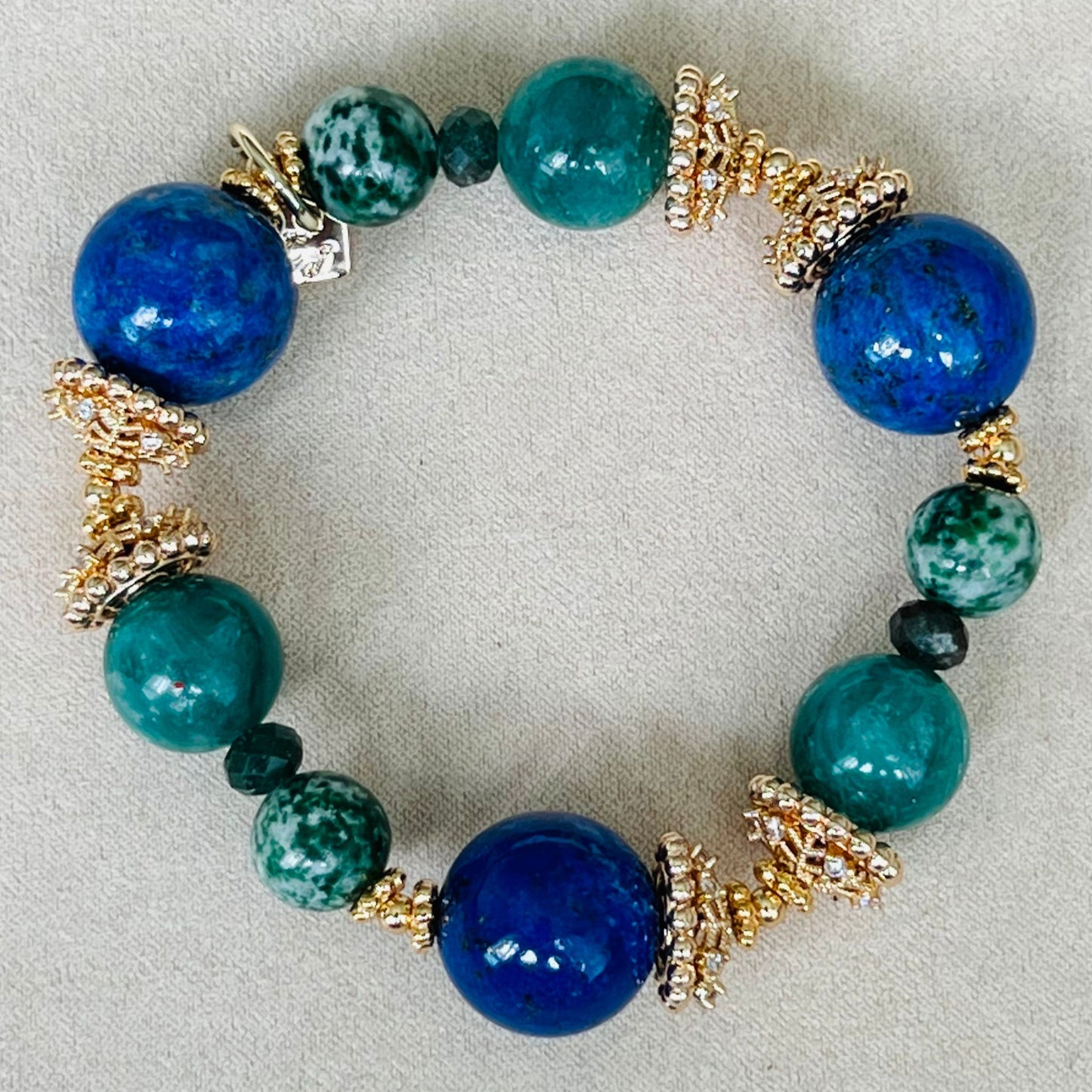 Lapis Lazuli & Green Mica Bracelet