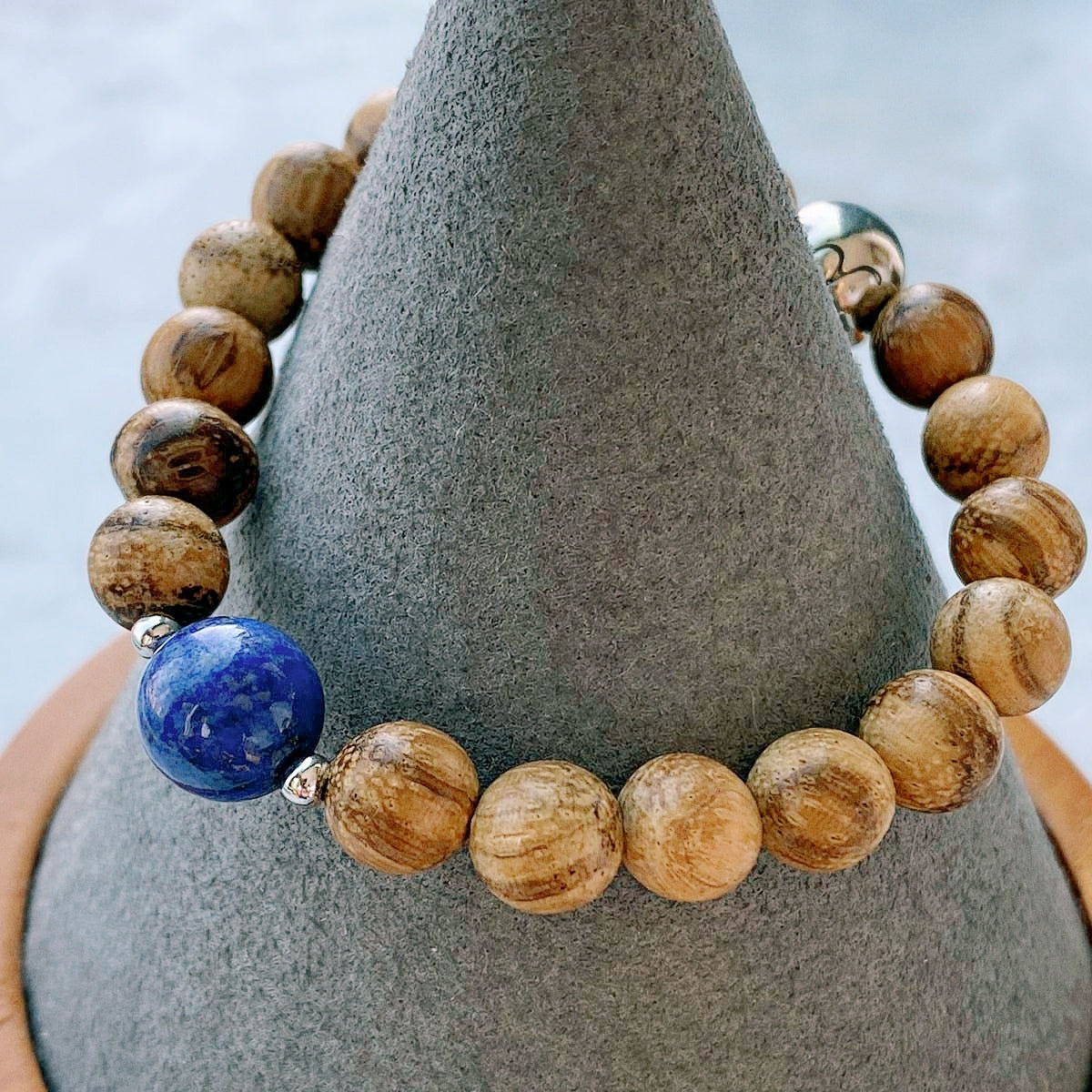 Agarwood & Lapis Lazuli Men Bracelet