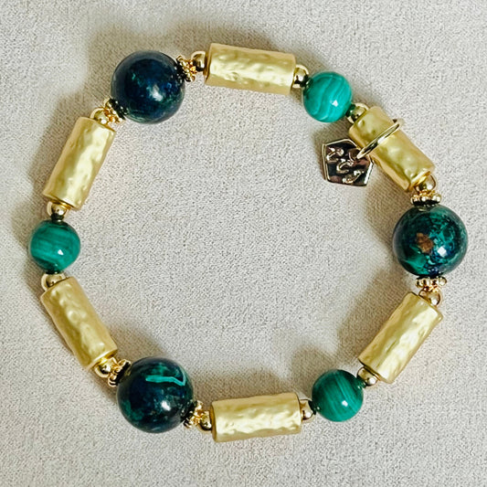 Lucky 6 Azurmalachite & Malachite Bracelet