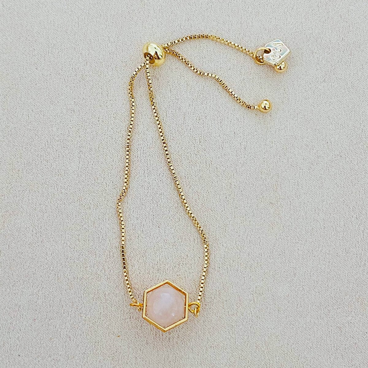 Rose Quartz La Forma Hegaxon Bracelet