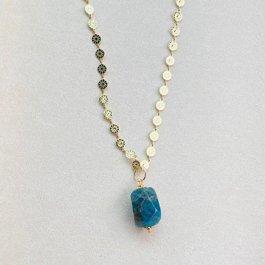 Blue Apatite Pendant