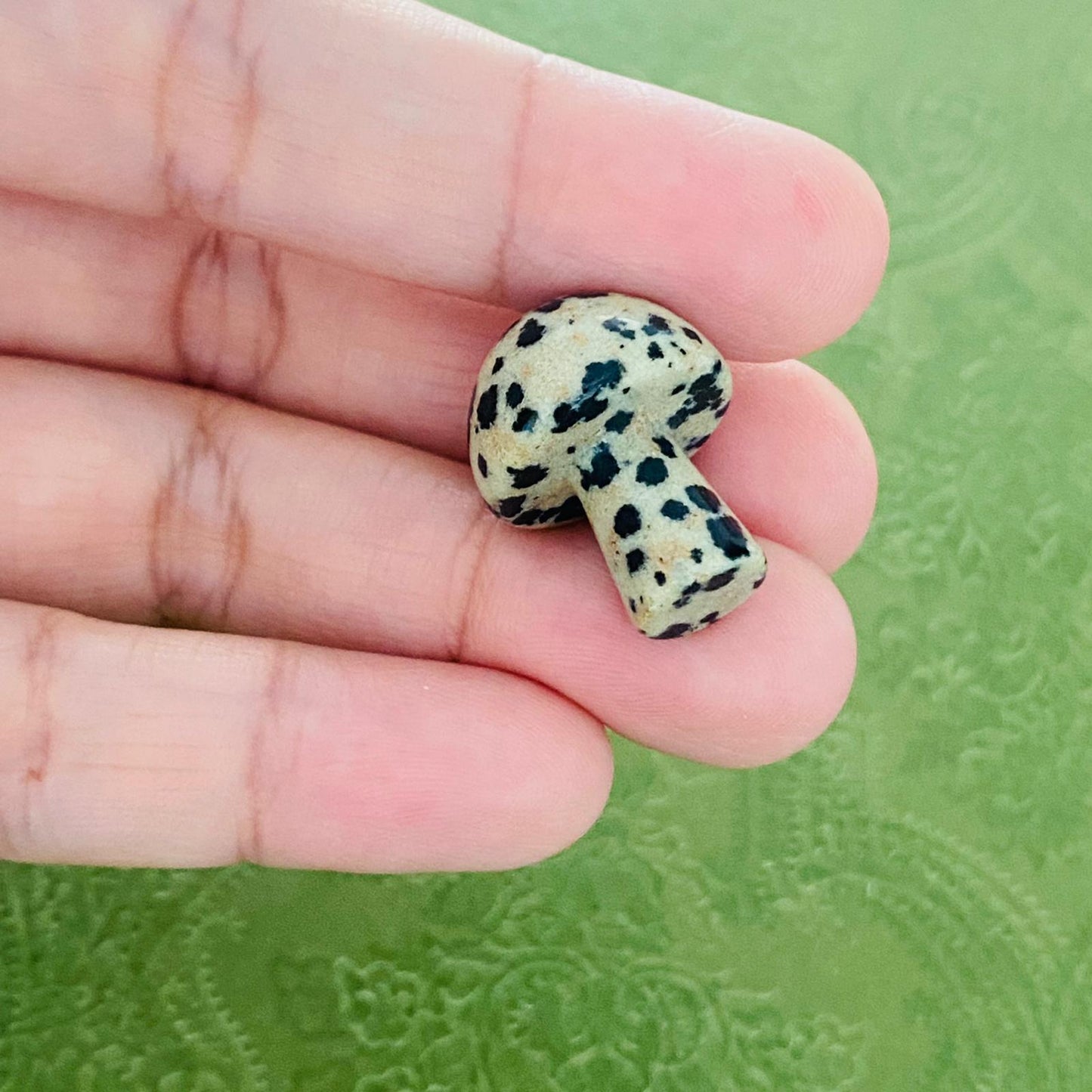 Dalmatian Jasper Crystal Mushroom