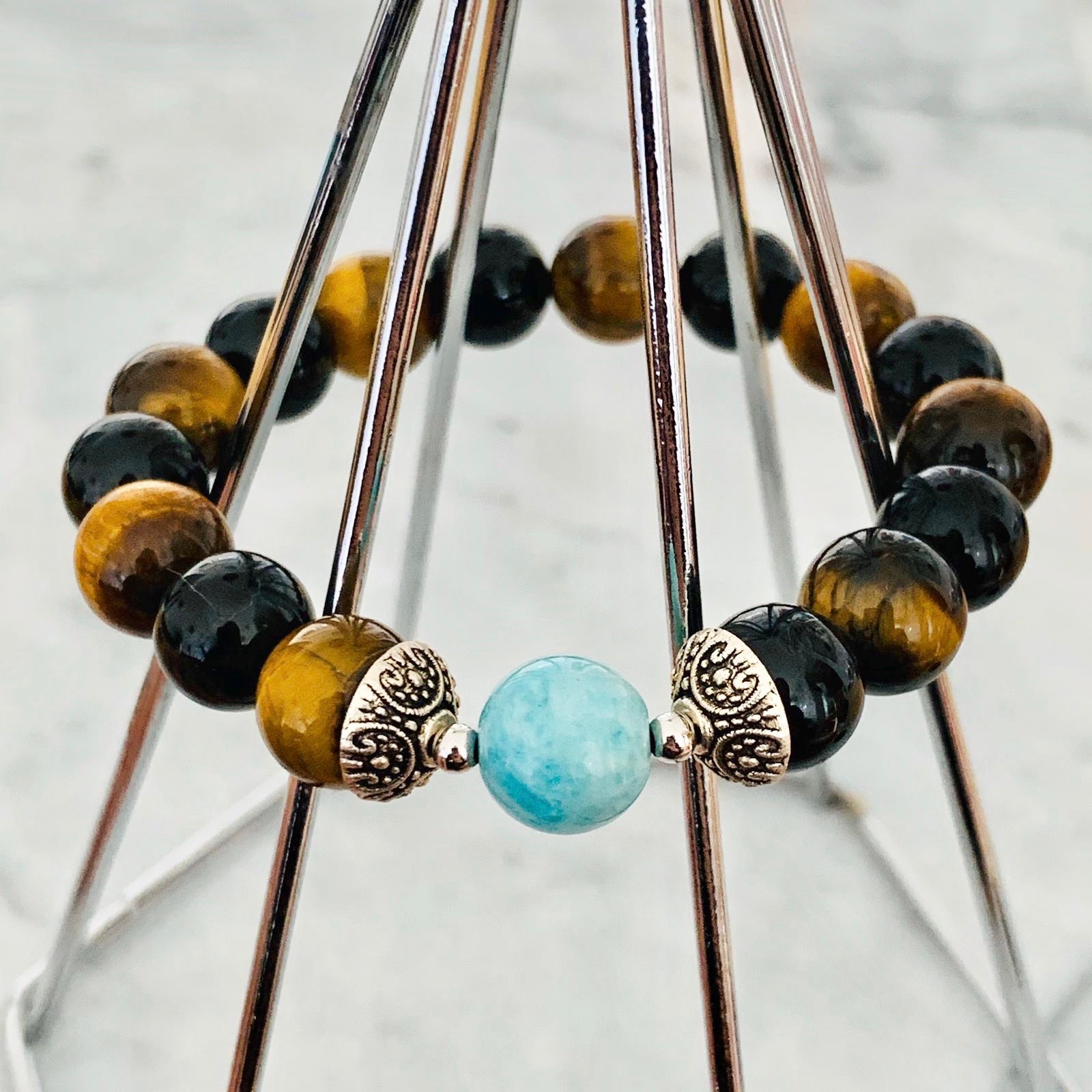 Amazonite with hot sale black tourmaline