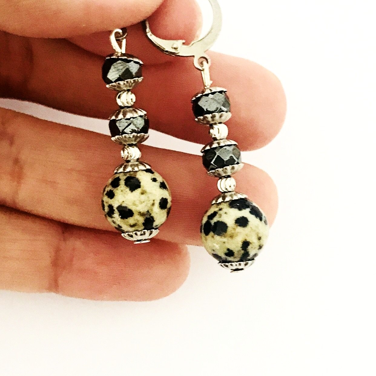 Dalmatian Jasper Earrings