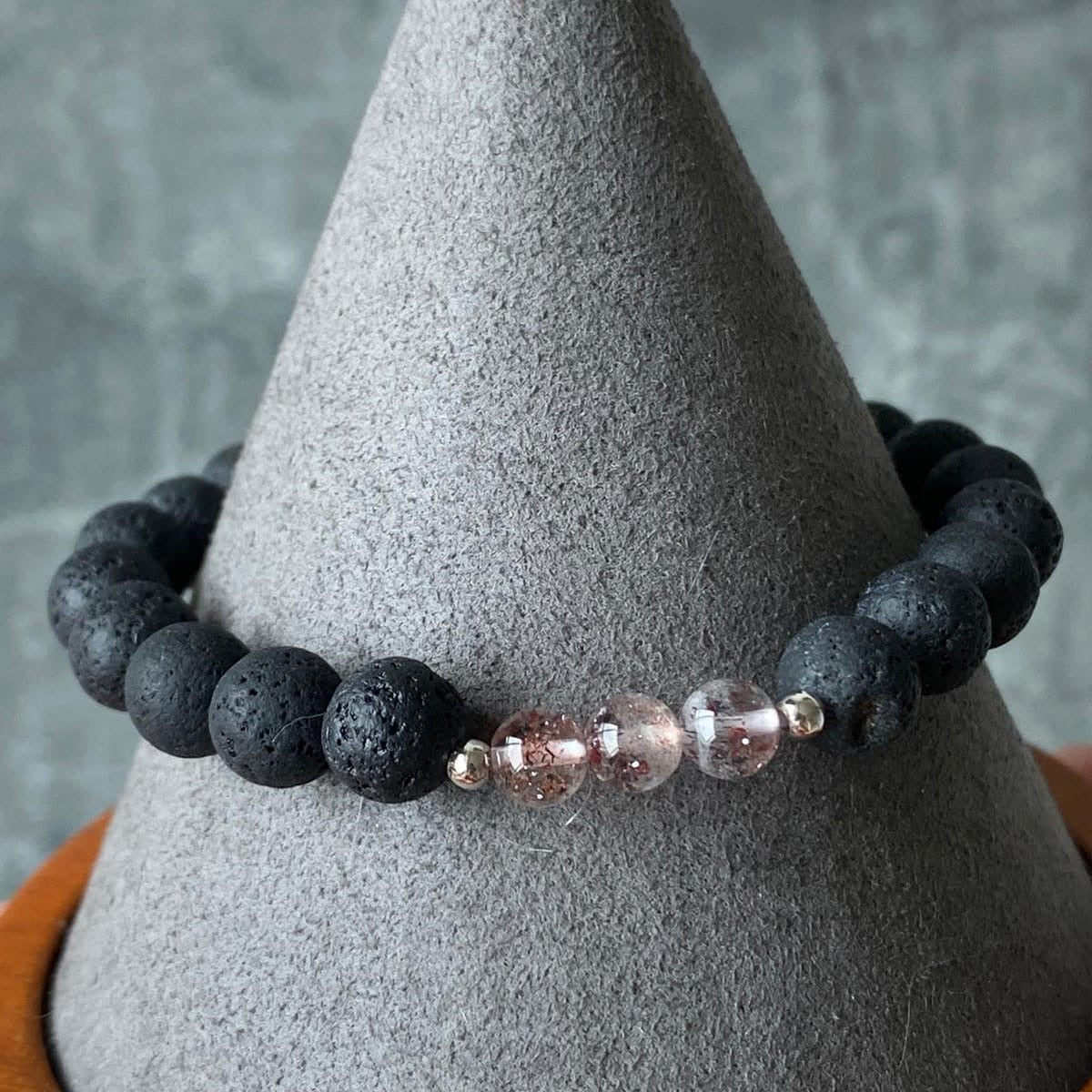 Super Seven & Lava Stone Men Bracelet