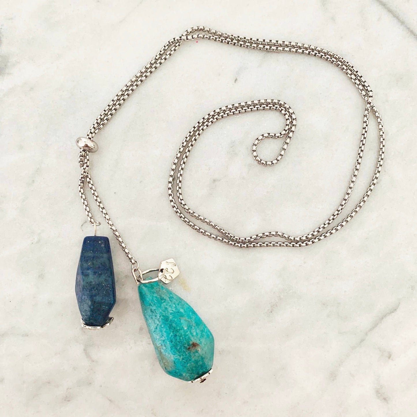 Amazonite & Lapis Lazuli SHW Necklace