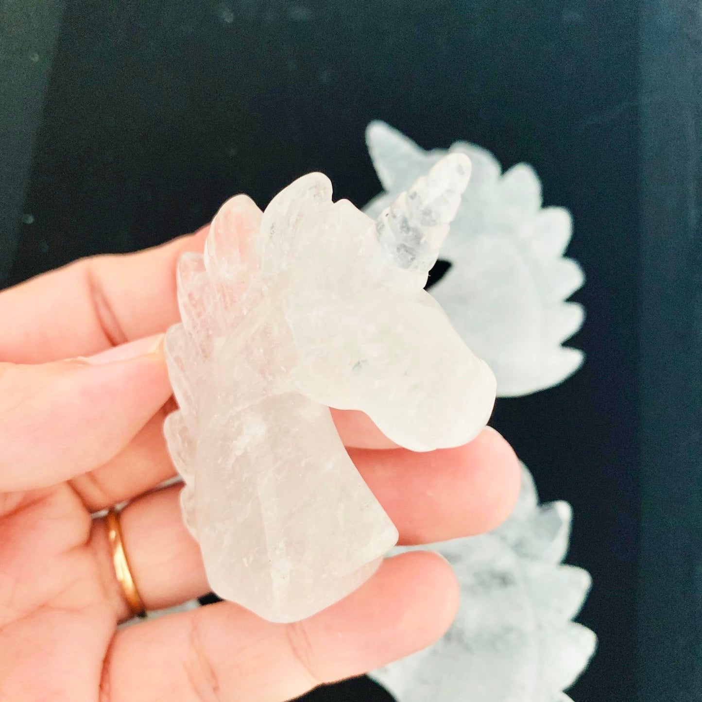 Clear Quartz Unicorn Crystal