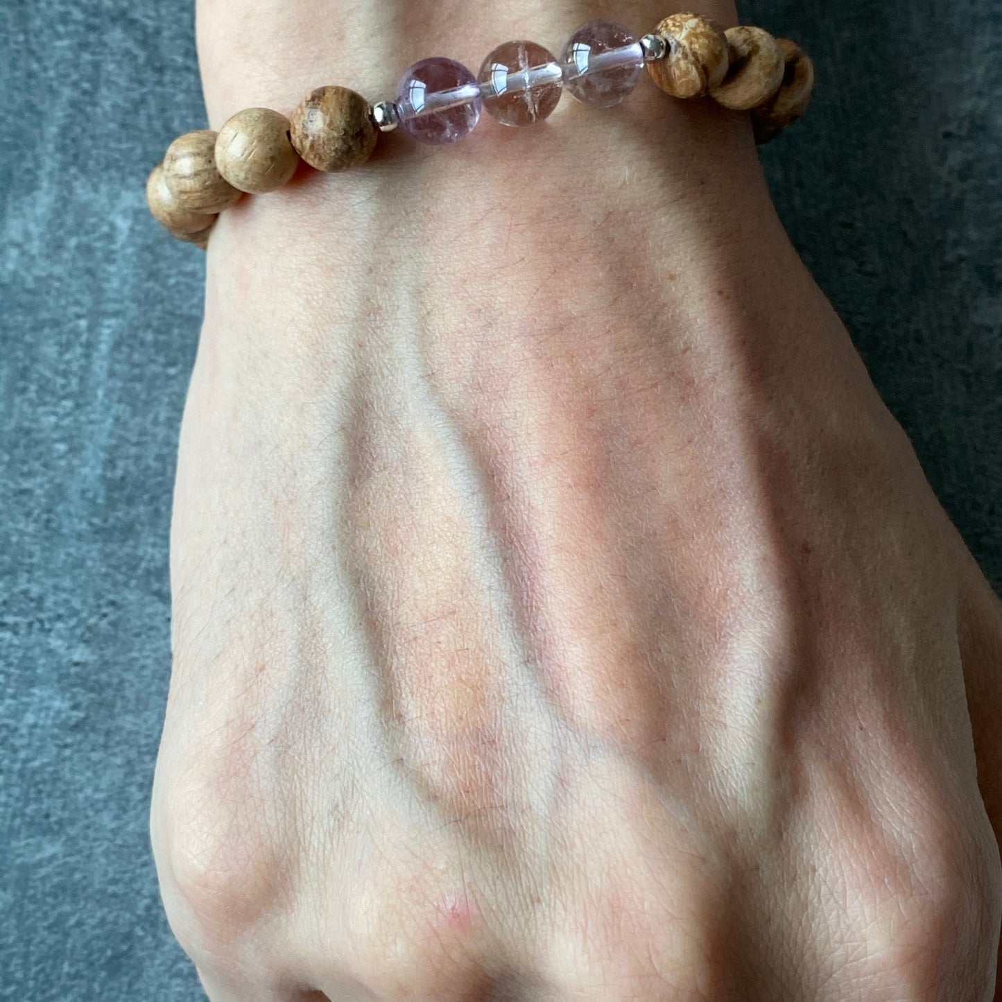 Ametrine & Agarwood Men Bracelet