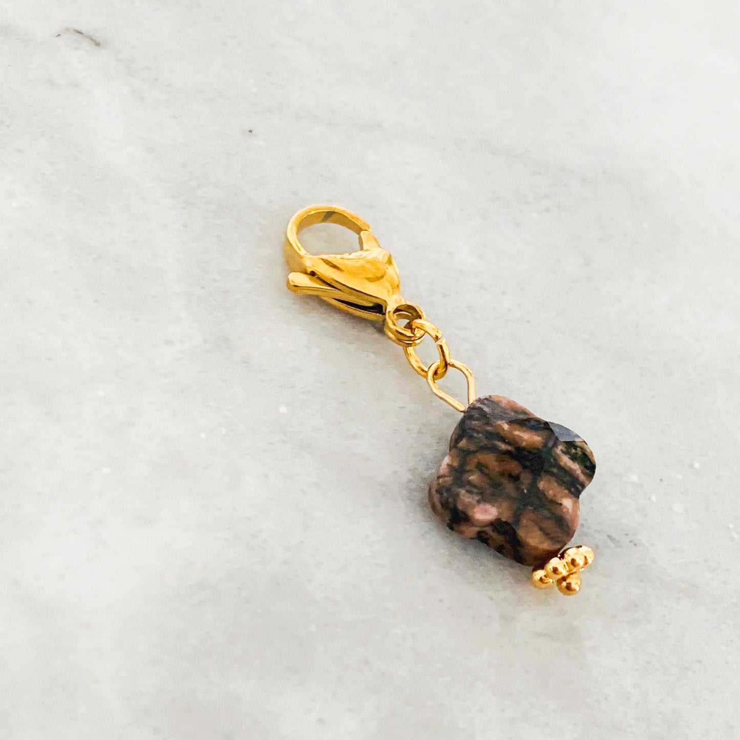 Rhodonite Clover Charm