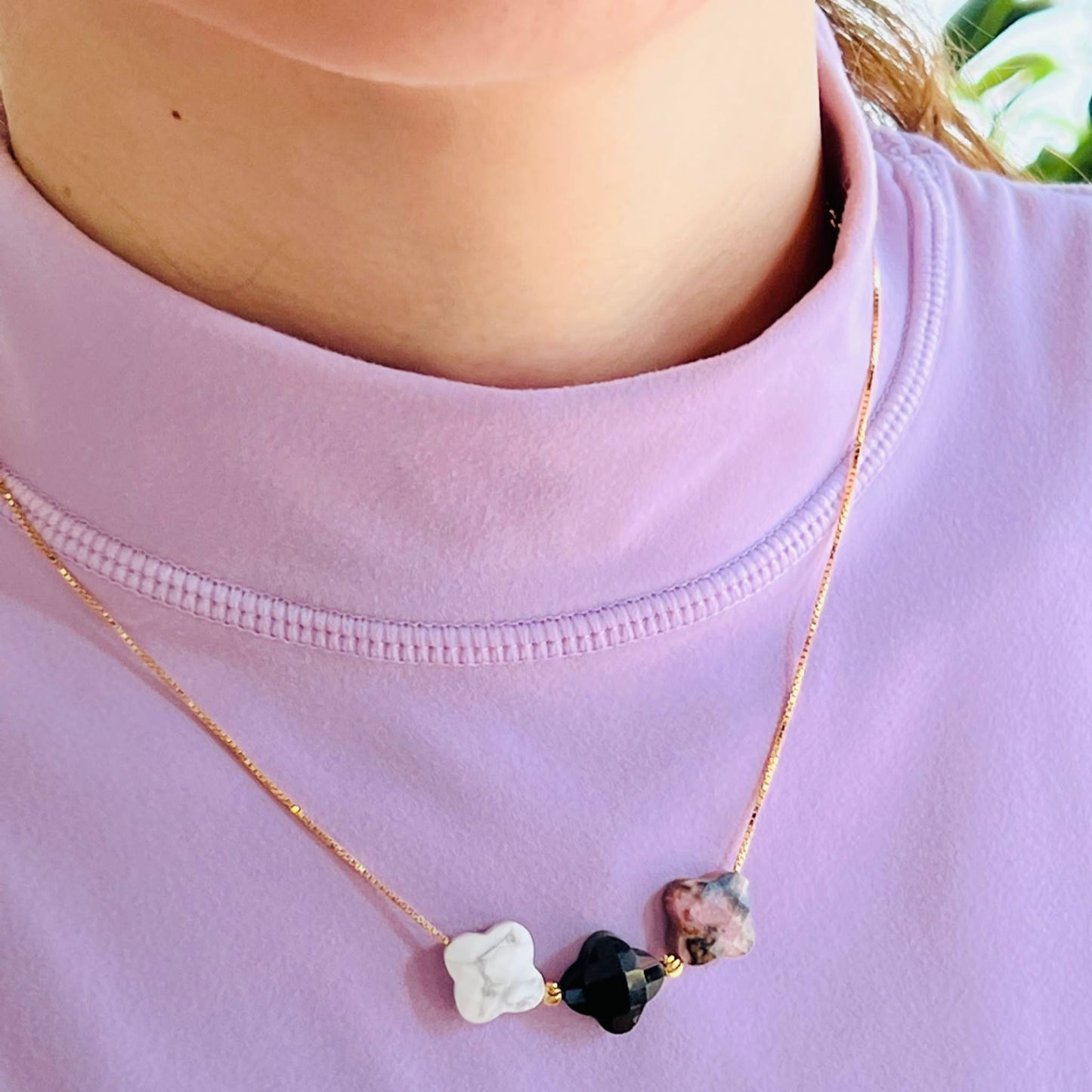 Peace, Protection & Self-Love Clover Necklace