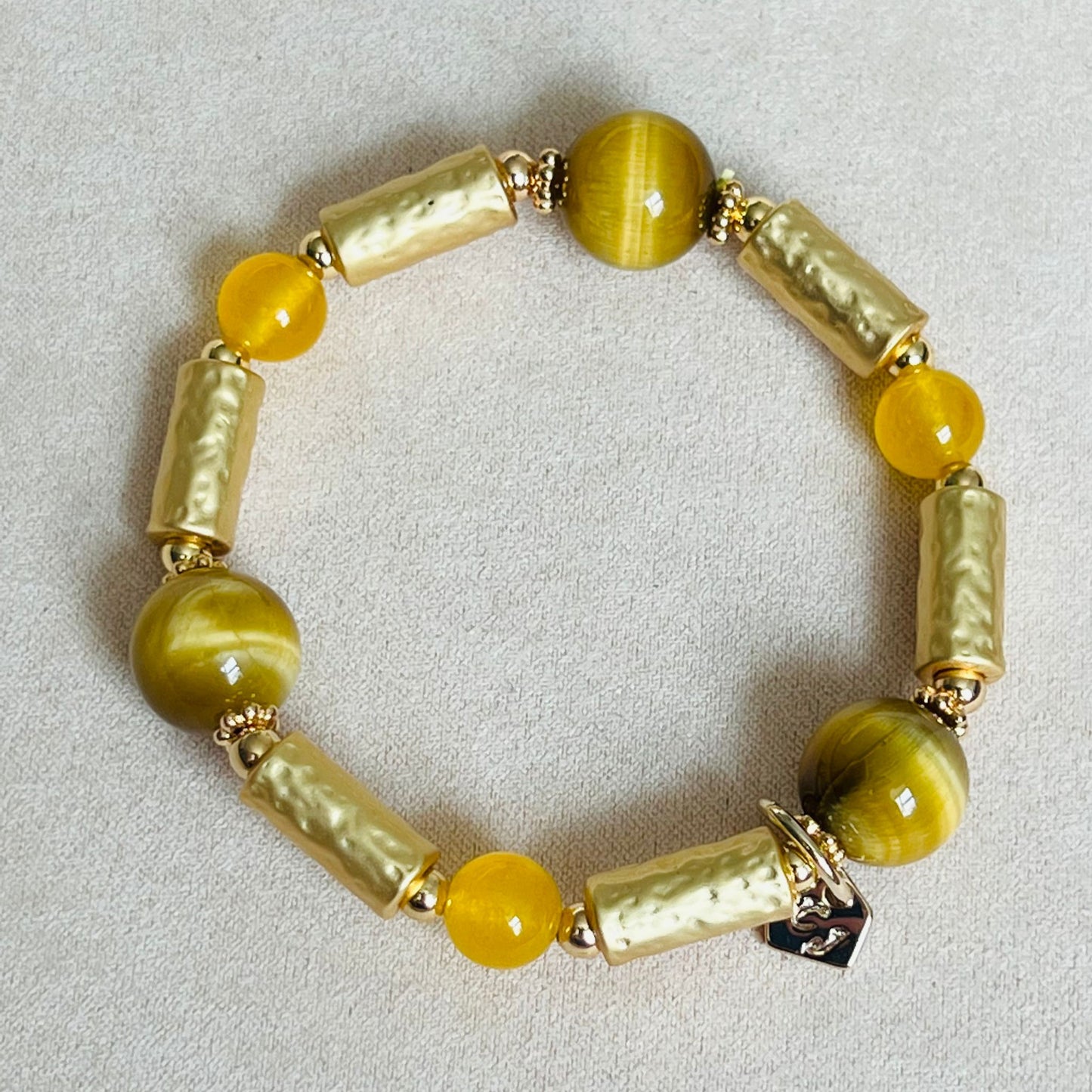 Lucky 6 Tigereye & Chalcedony Bracelet