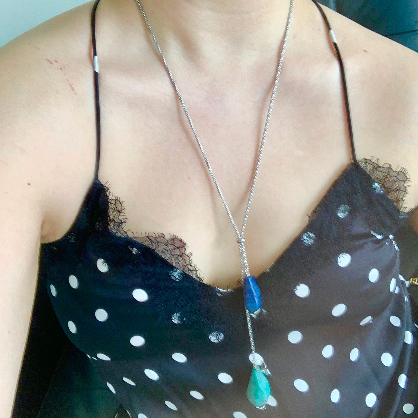 Amazonite & Lapis Lazuli SHW Necklace
