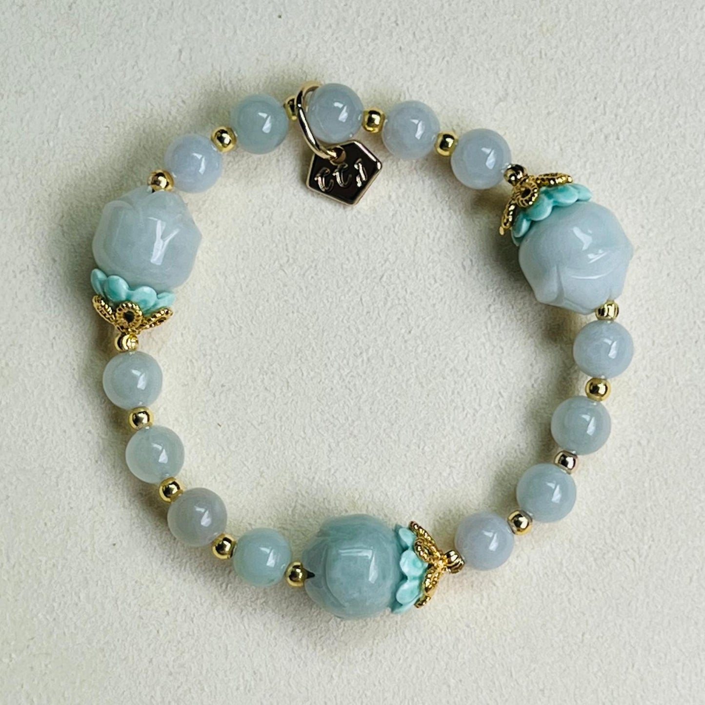 Jade Rose Trinity Bracelet