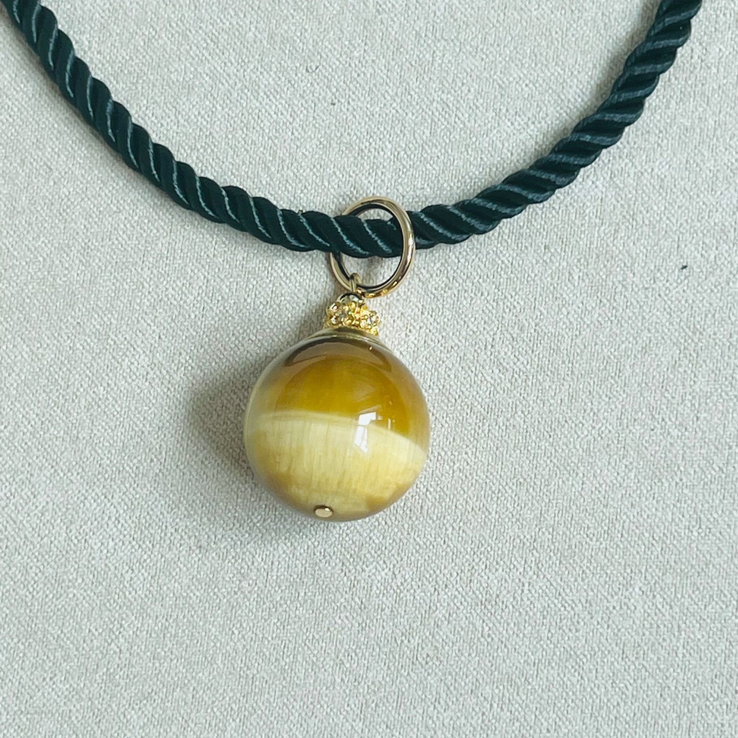 Honey Tigereye Silk Twist Necklace