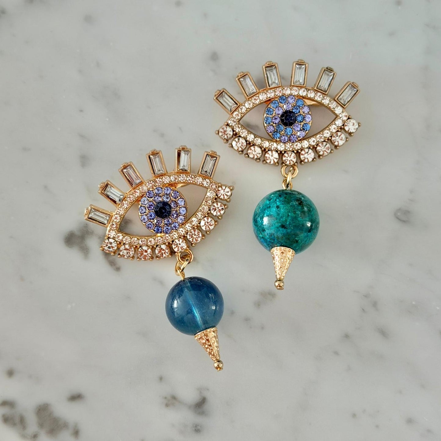 Ocean Turquoise Evil Eye Brooch