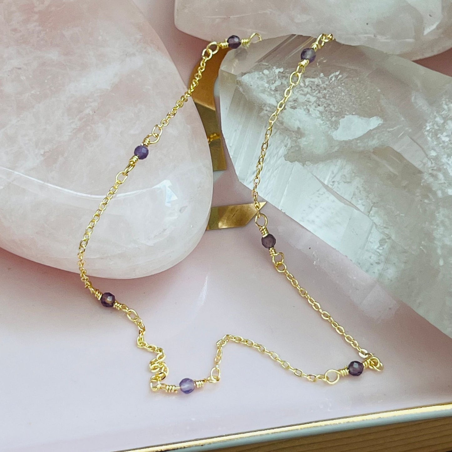 Amethyst Choker Necklace GHW