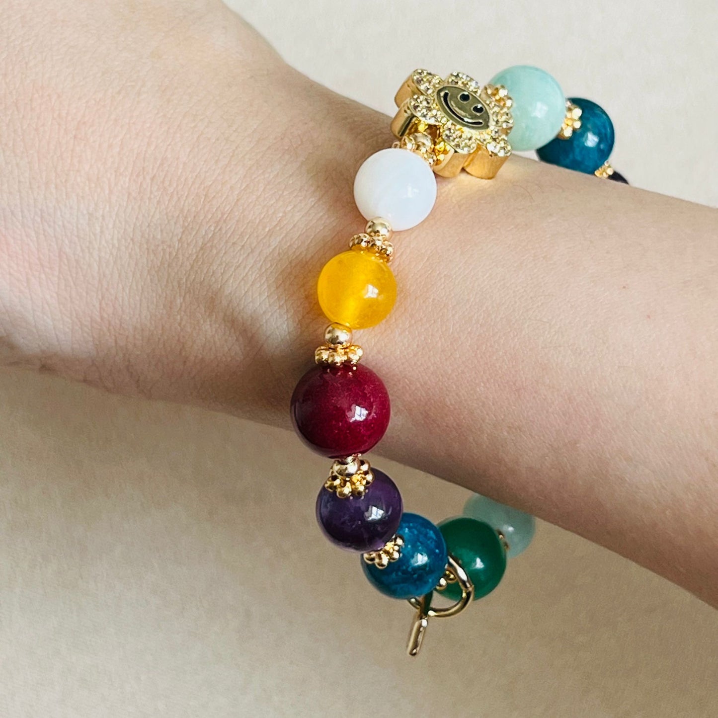 Smile! Rainbow Flower Bracelet