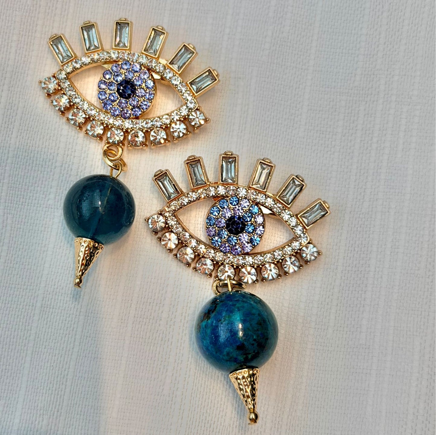 Ocean Turquoise Evil Eye Brooch