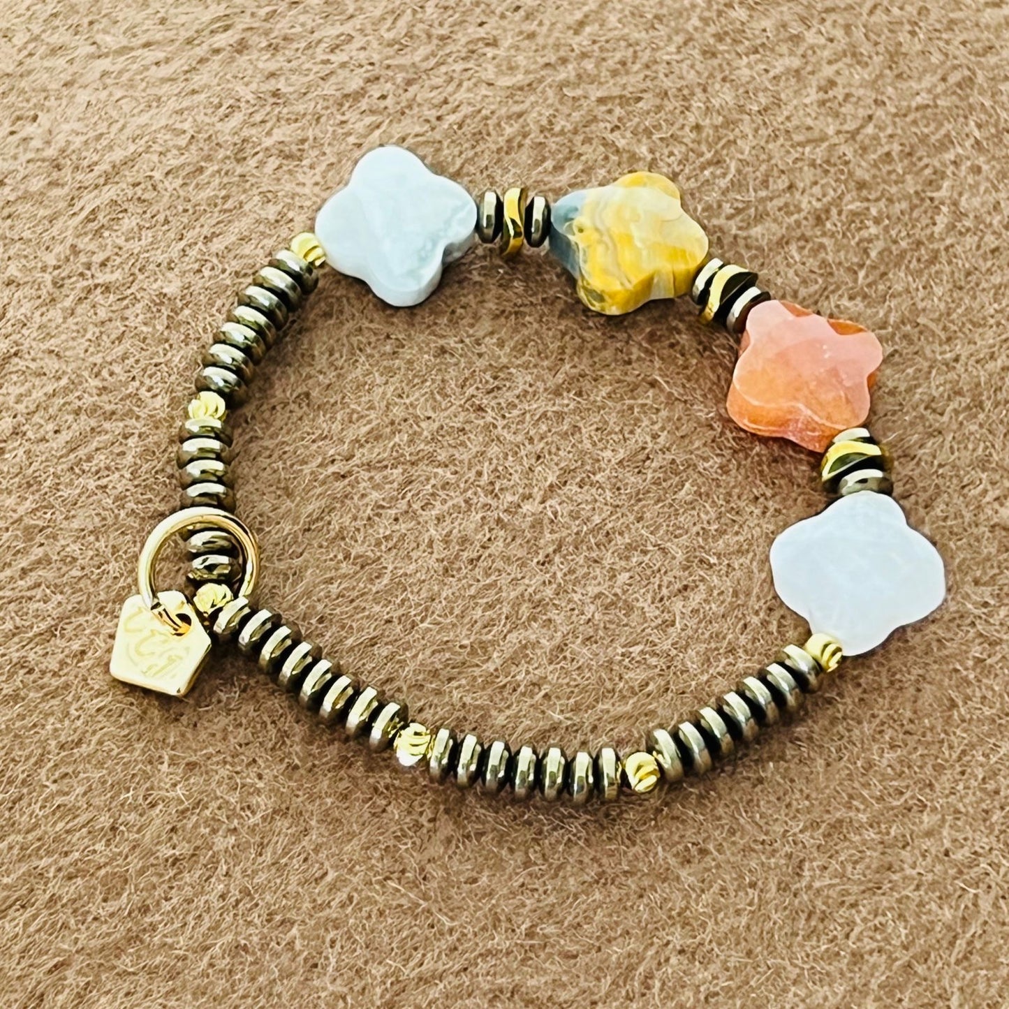 Clouds & Sunshine Clover Baby Bracelet GHW