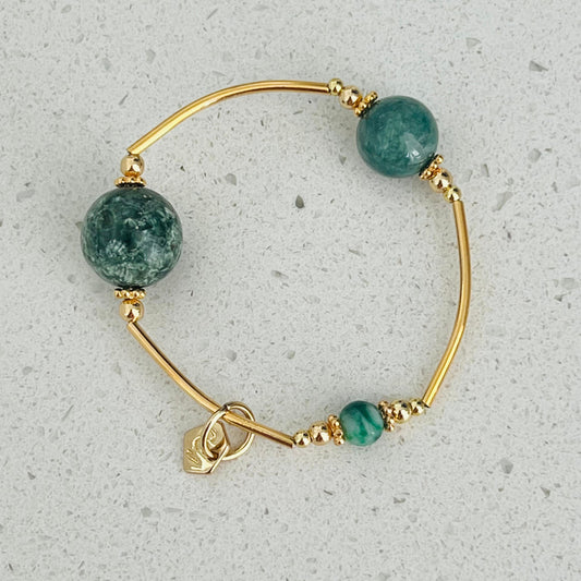 Jade & Seraphinite Juicy La Grace Bracelet