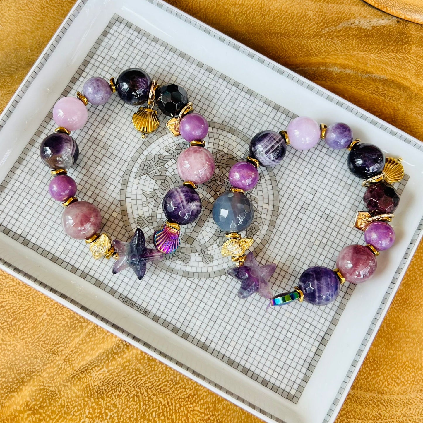 Grape Quartz Sea Bracelet