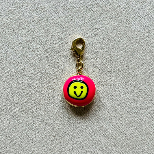 Pink Smiley Face Charm