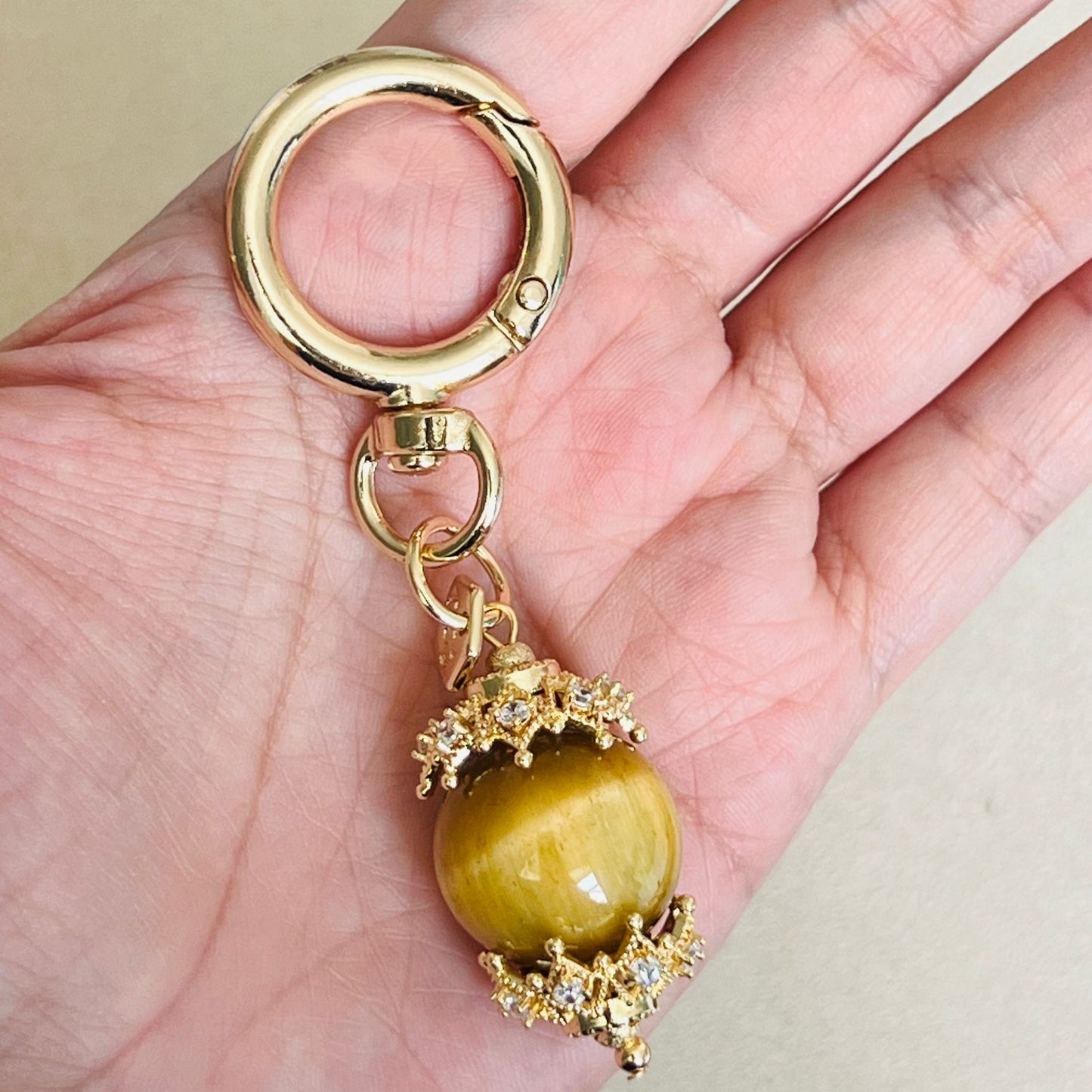Honey Tigereye Bag Charm/Key Ring