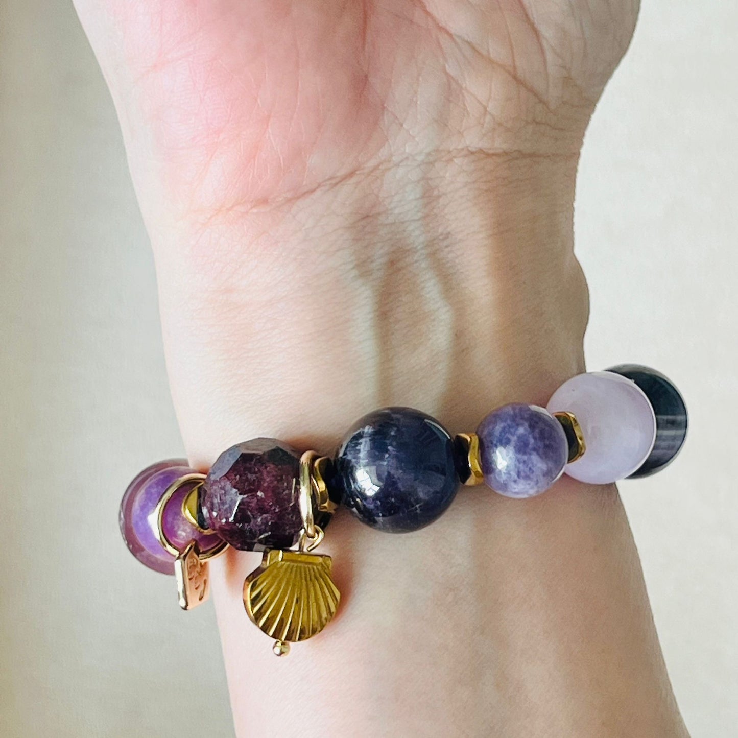 Purple Chalcedony Sea Bracelet