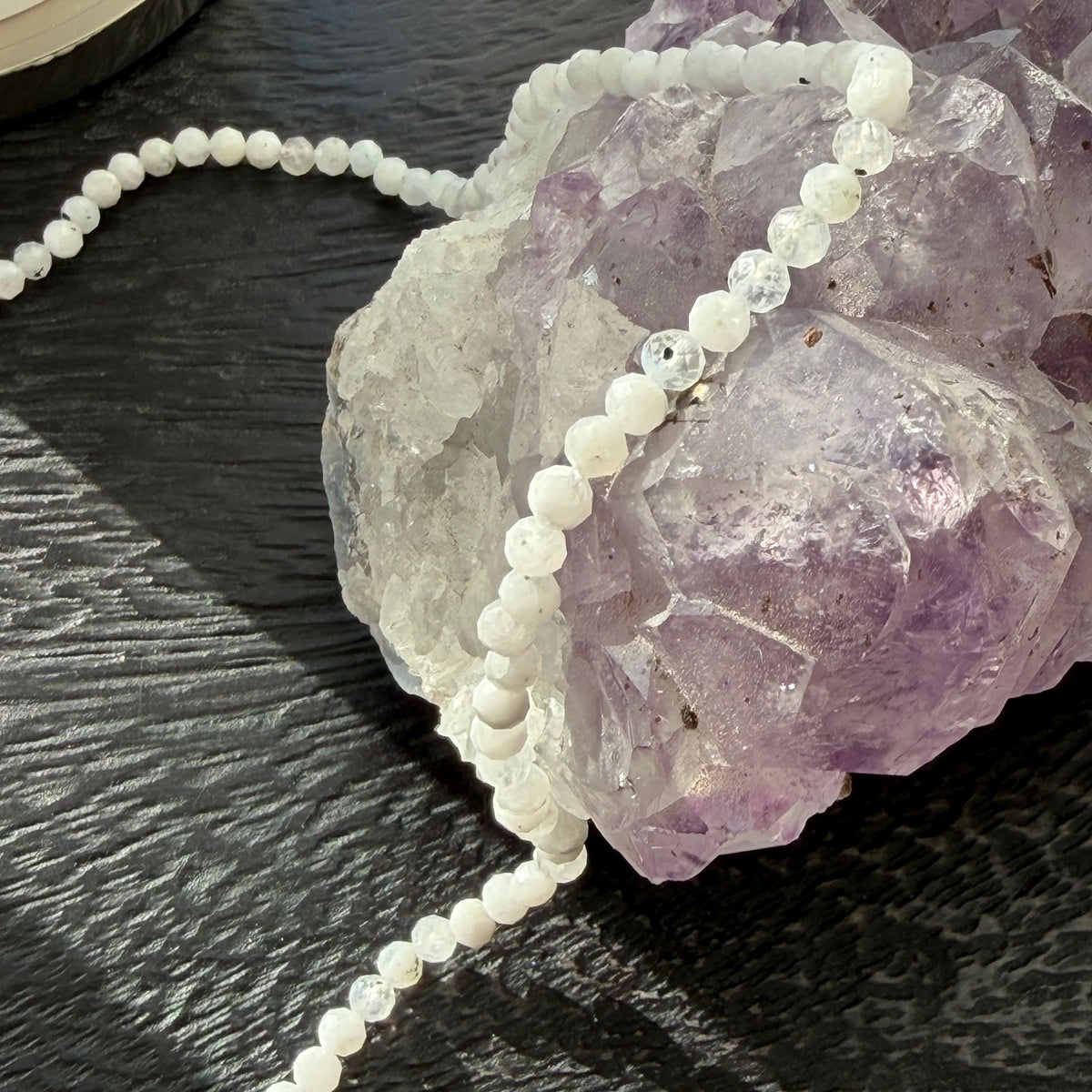 Baroque Pearl | White Moonstone Delicate Necklace