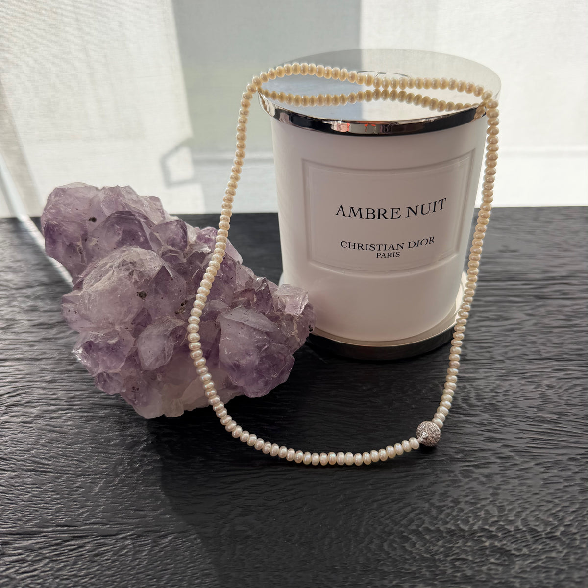 Baroque Pearl | White Moonstone Delicate Necklace
