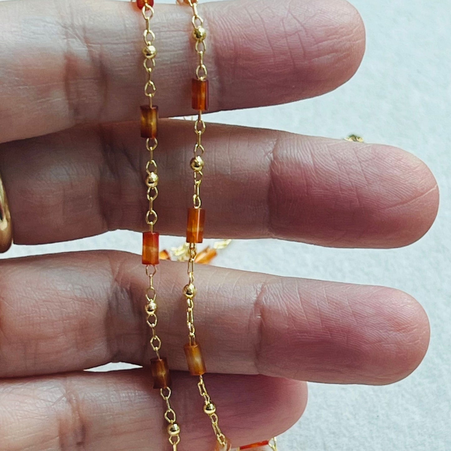 Carnelian Choker Necklace GHW