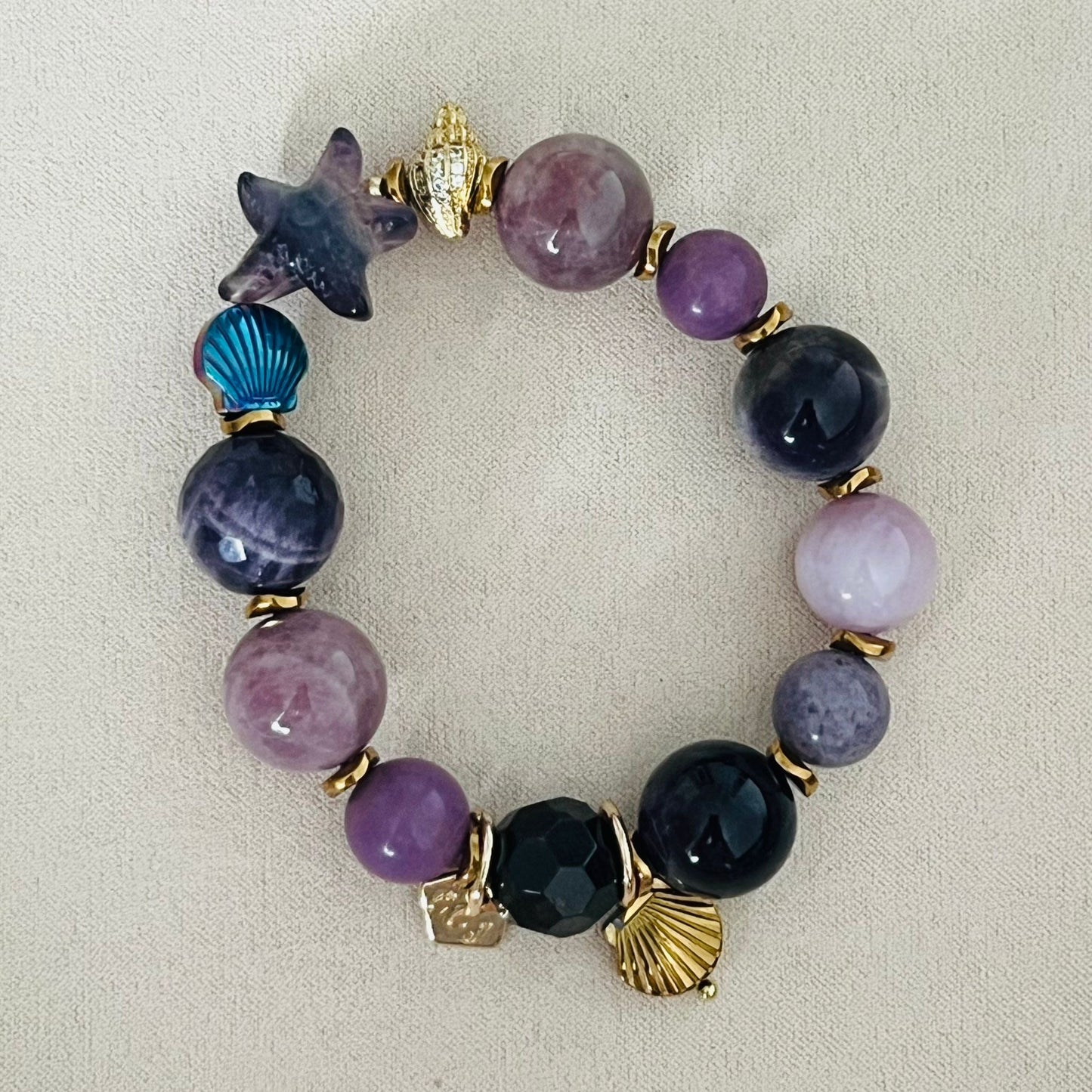 Grape Quartz Sea Bracelet